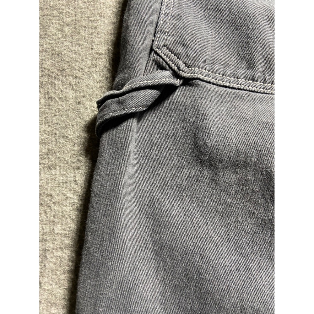 PacSun Carpenter Pants Charcoal Gray Contrast Stitch High Rise Denim 25 Grunge - Picture 9 of 11
